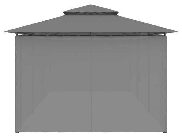 Sjenica sa zastorima 600 x 298 x 270 cm antracit - Antracitno siva / N/A
