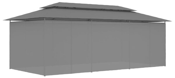 Sjenica sa zastorima 600 x 298 x 270 cm antracit - Antracitno siva / N/A