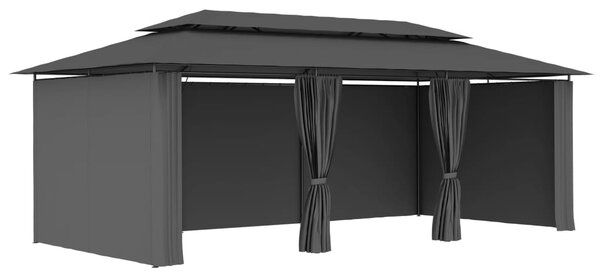 Sjenica sa zastorima 600 x 298 x 270 cm antracit - Antracitno siva / N/A