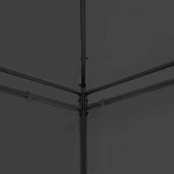 Sjenica sa zastorima 600 x 298 x 270 cm antracit - Antracitno siva / N/A