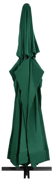 Vrtni suncobran s aluminijskim stupom 600 cm zeleni - Zelena / 600 cm