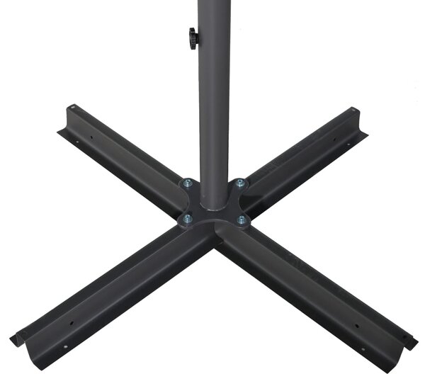 Vrtni suncobran s aluminijskim stupom 600 cm zeleni - Zelena / 600 cm
