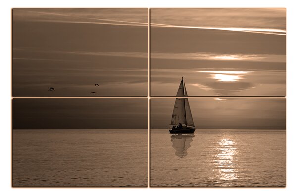 Slika na platnu - Brod u zalasku sunca 1247FE (90x60 cm)
