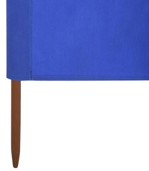 Vjetrobran s 3 panela od tkanine 400 x 80 cm azurno plavi - Plava / 400 x 80 cm