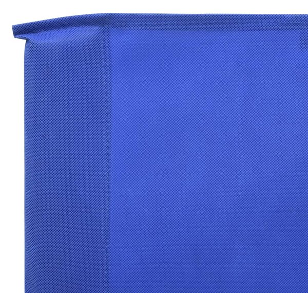 Vjetrobran s 3 panela od tkanine 400 x 80 cm azurno plavi - Plava / 400 x 80 cm