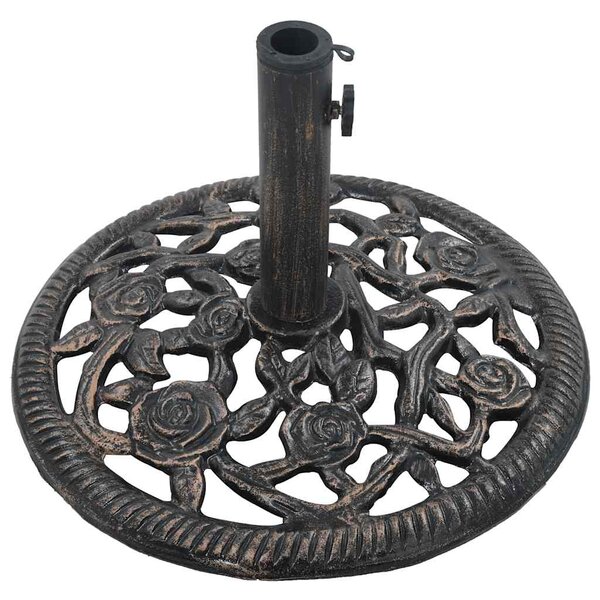 Stalak za suncobran brončani 12 kg 48 cm od lijevanog željeza - Smeđa / 48 x 48 x 33 cm
