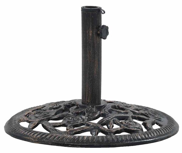Stalak za suncobran brončani 12 kg 48 cm od lijevanog željeza - Smeđa / 48 x 48 x 33 cm