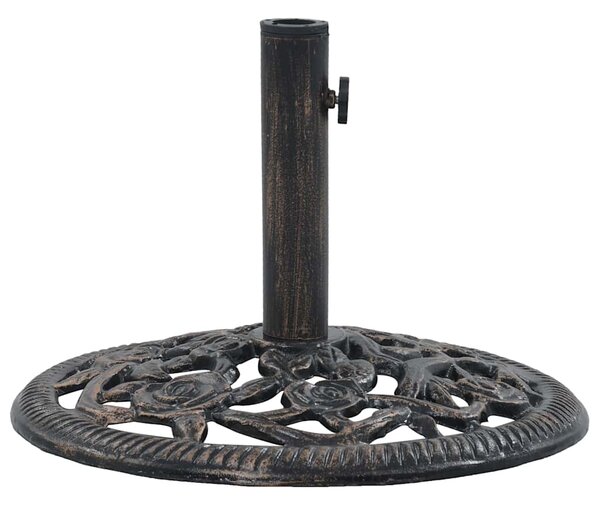 Stalak za suncobran brončani 12 kg 48 cm od lijevanog željeza - Smeđa / 48 x 48 x 33 cm