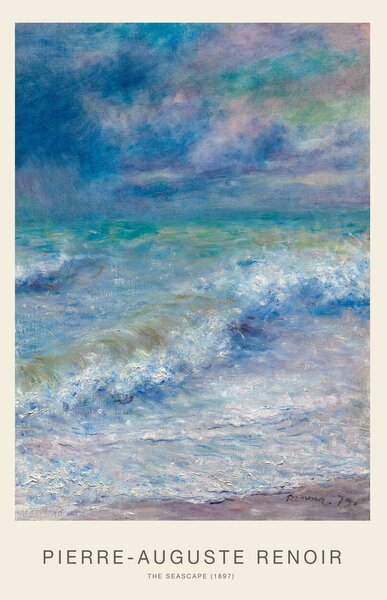 Reprodukcija umjetnosti The Seascape (Vintage Ocean / Seaside Painting) - Renoir, (26.7 x 40 cm)