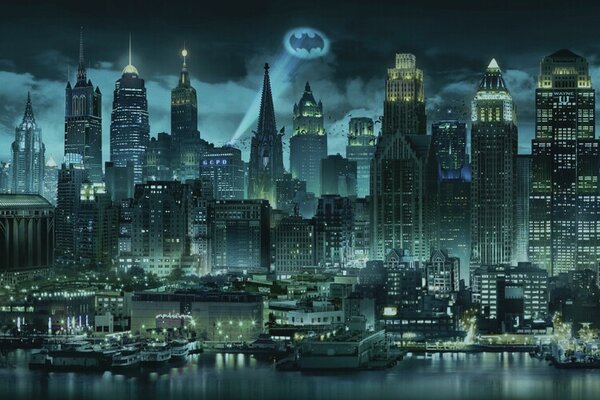 Ilustracija Batman - Night City, (40 x 26.7 cm)
