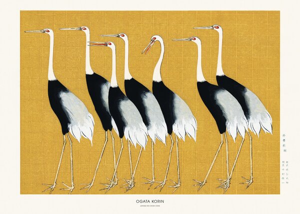 Studio Collection - Reprodukcija umjetnosti Japanese Red Crown Crane, (40 x 30 cm)