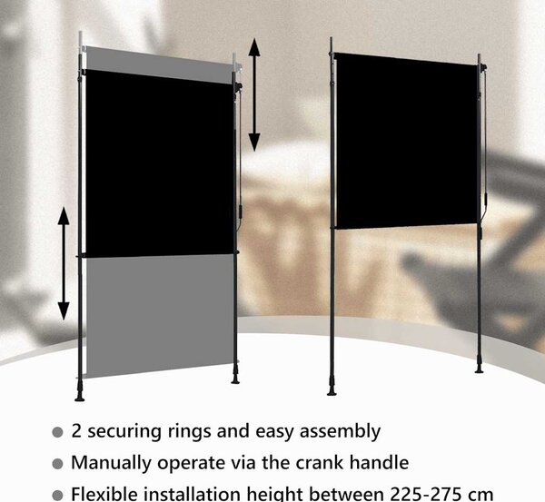 Vanjska roleta 120 x 270 cm antracit - Antracitno siva / 120 x 270 cm
