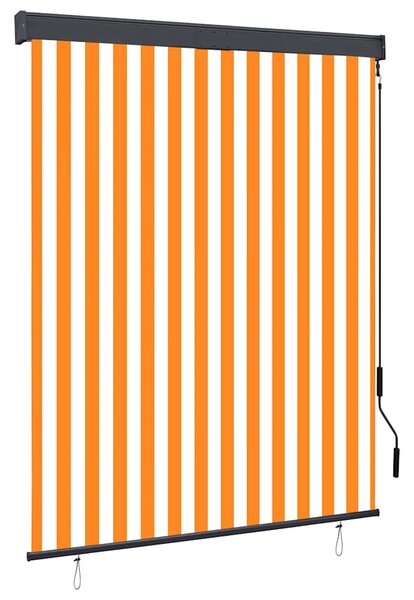 Vanjska roleta 140 x 250 cm bijelo-narančasta - Narančasta / 140 x 250 cm