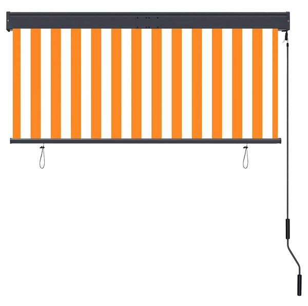 Vanjska roleta 140 x 250 cm bijelo-narančasta - Narančasta / 140 x 250 cm