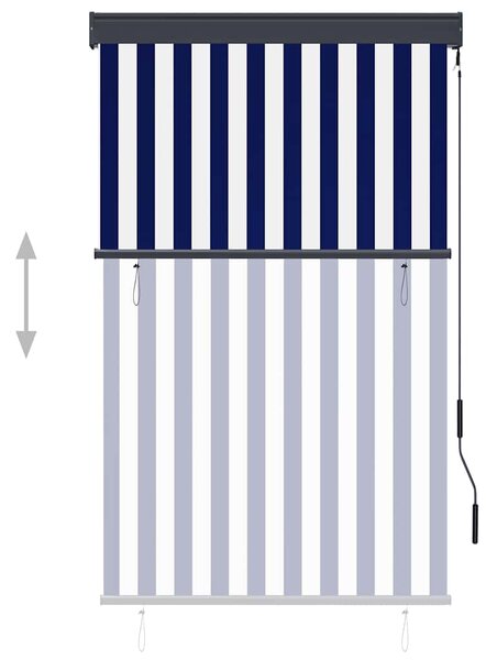 Vanjska roleta 100 x 250 cm plavo-bijela - Plava / 100 x 250 cm