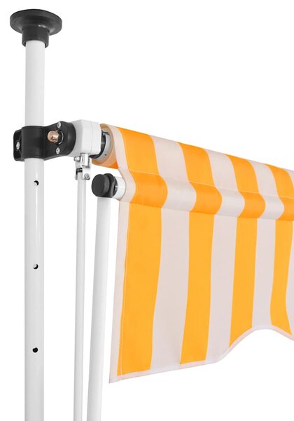 Tenda na ručno uvlačenje 250 cm narančasto-bijela prugasta - Narančasta / N/A