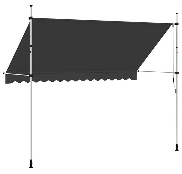 Tenda na ručno uvlačenje 350 cm antracit - Antracitno siva / N/A