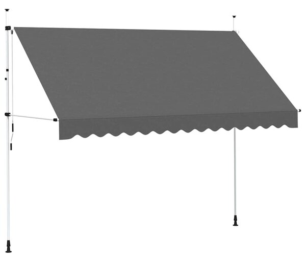 Tenda na ručno uvlačenje 350 cm antracit - Antracitno siva / N/A