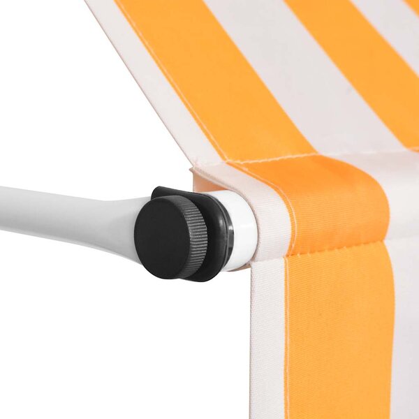 Tenda na ručno uvlačenje 250 cm narančasto-bijela prugasta - Narančasta / N/A