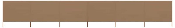 Vjetrobran sa 6 panela od tkanine 800 x 80 cm bež - Tupe / 800 x 80 cm