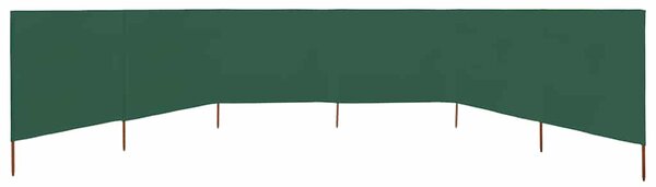 Vjetrobran sa 6 panela od tkanine 800 x 80 cm zeleni - Zelena / 800 x 80 cm