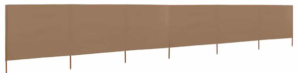 Vjetrobran sa 6 panela od tkanine 800 x 80 cm bež - Tupe / 800 x 80 cm