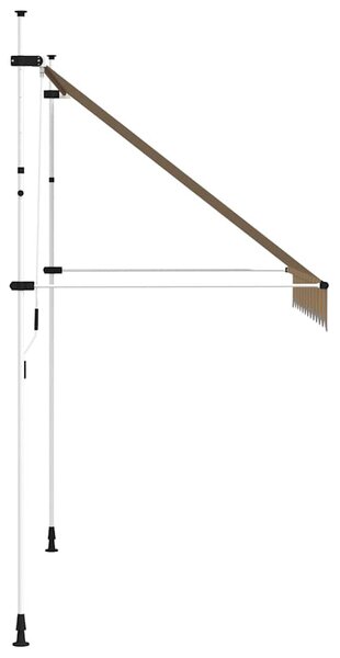 Tenda na ručno uvlačenje 250 cm žuto-plava prugasta - Šarena / N/A