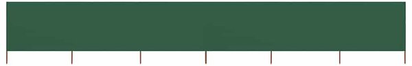 Vjetrobran sa 6 panela od tkanine 800 x 80 cm zeleni - Zelena / 800 x 80 cm