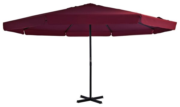 Vrtni suncobran s aluminijskom šipkom 500 cm bordo - Crvena / 500 cm