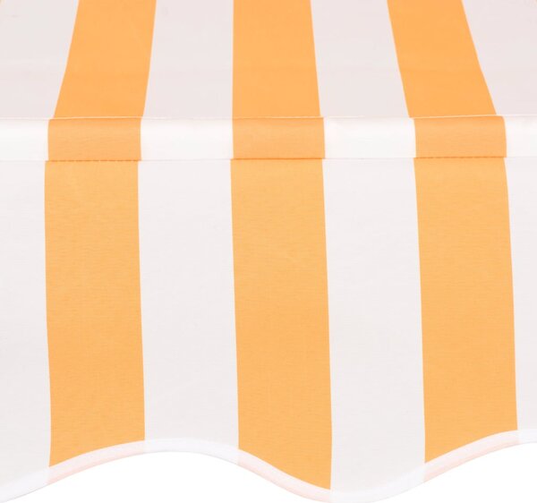 Tenda na ručno uvlačenje 150 cm narančasto-bijela prugasta - Narančasta / N/A