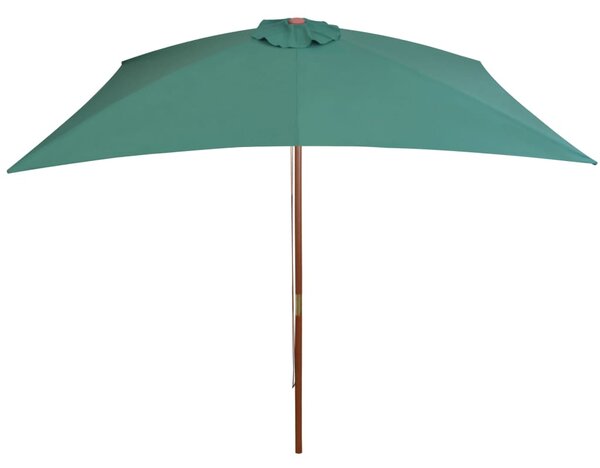 Suncobran 200 x 300 cm s drvenim stupom zeleni - Zelena / N/A