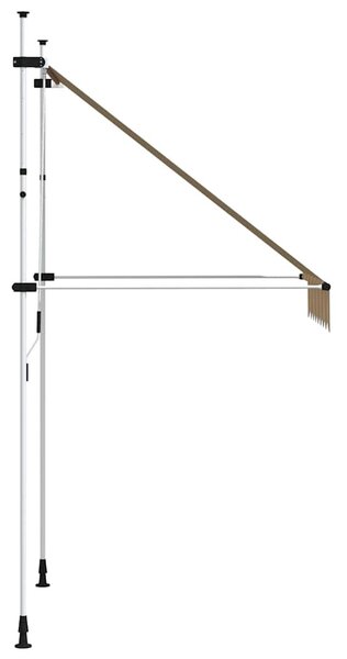 Tenda na ručno uvlačenje 150 cm žuto-plava prugasta - Šarena / N/A