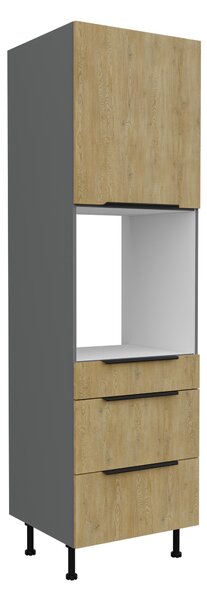 Zondo.hr Kuhinjski ormarić za pećnicu Carminia 60 DPS-215 3S1F PREMIUM BOX (hrast cremona + antracit). 1127954