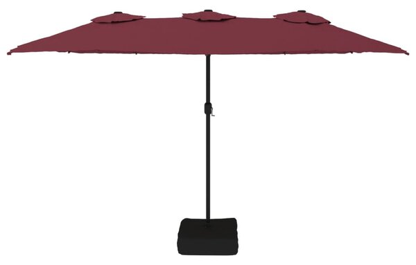Dvostruki vrtni suncobran bordo 449 x 265 cm - Crvena / N/A