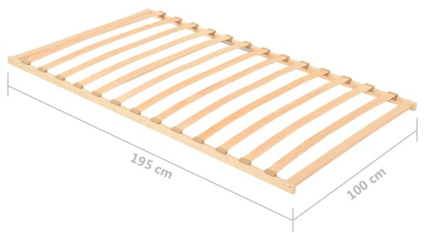 Podnica za krevet s 13 letvica 100 x 200 cm - Smeđa / 100 x 200 cm