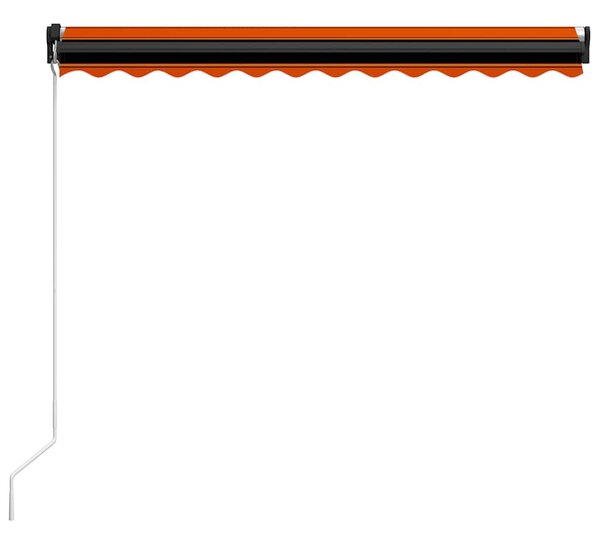Tenda na ručno uvlačenje LED 300 x 250 cm narančasto-smeđa - Šarena / 300 x 250 cm