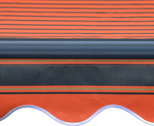 Tenda na ručno uvlačenje LED 300 x 250 cm narančasto-smeđa - Šarena / 300 x 250 cm