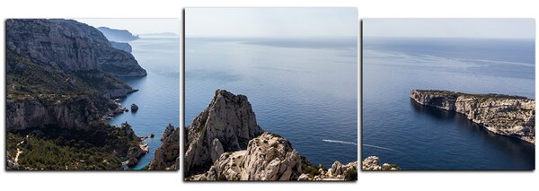 Slika na platnu - Veličanstveni krajolik s mirnim morem - panorama 5233D (90x30 cm)