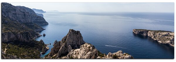 Slika na platnu - Veličanstveni krajolik s mirnim morem - panorama 5233A (105x35 cm)
