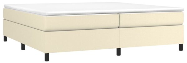 Krevet s oprugama i madracem krem 200x200 cm od umjetne kože - Krema / 200 x 200 cm