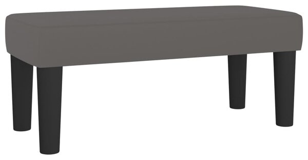 Krevet s oprugama i madracem sivi 100x200 cm od umjetne kože - Siva / 100 x 200 cm