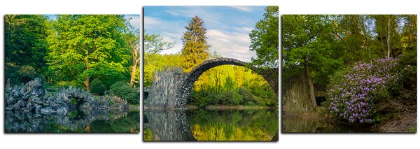 Slika na platnu - Most u parku u Kromlau - panorama 5246D (90x30 cm)