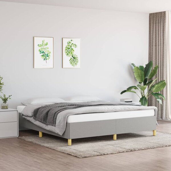 Okvir kreveta bez madraca svjetlosivi 180x200 cm od tkanine - Siva / 180 x 200 cm