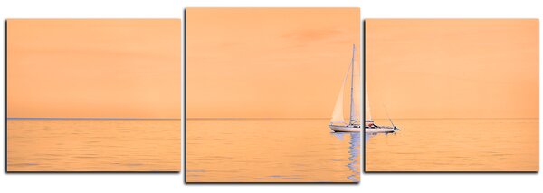 Slika na platnu - Jedrilica na moru - panorama 5248FD (120x40 cm)