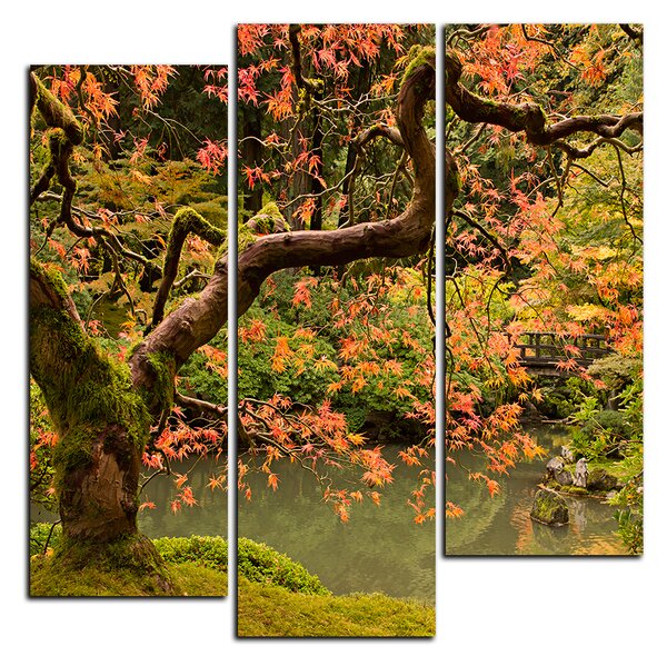 Slika na platnu - Crveni javor jesen - kvadrat 3241C (75x75 cm)