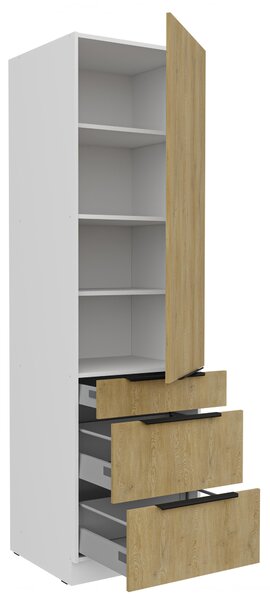 Zondo.hr Kuhinjski ormarić za namirnice Carminia 60 DKS-210 3S1F PREMIUM BOX (hrast cremona + bijela). 1128078