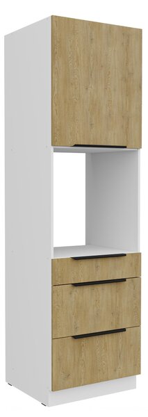 Zondo.hr Kuhinjski ormarić za pećnicu Carminia 60 DPS-210 3S1F PREMIUM BOX (hrast cremona + bijela). 1128081