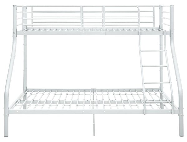 Okvir za krevet na kat bijeli metalni 140 x 200 / 90 x 200 cm - Bijela / N/A
