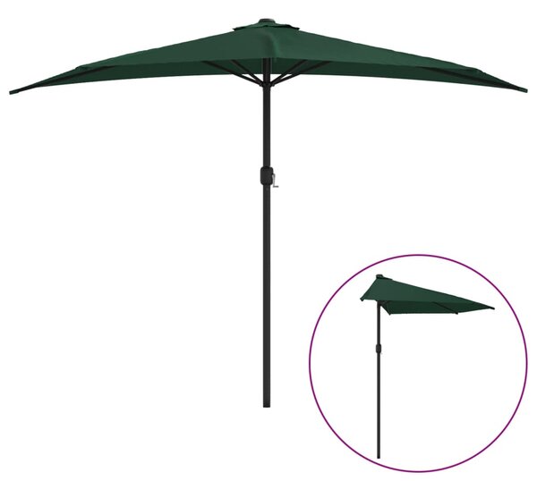 Balkonski suncobran s aluminijskom šipkom 300 x 155 cm zeleni - Zelena / N/A