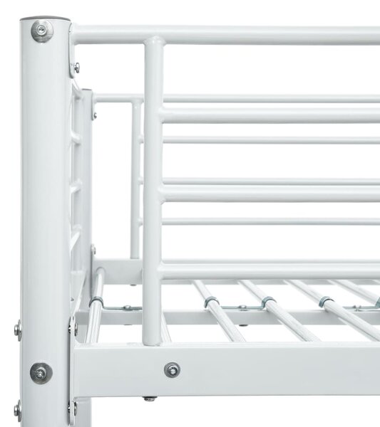 Okvir za krevet na kat bijeli metalni 140 x 200 / 90 x 200 cm - Bijela / N/A
